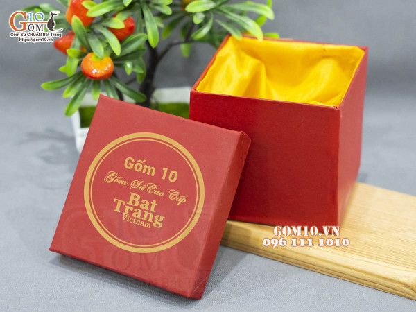 Hộp xi đỏ đựng bộ phin cafe