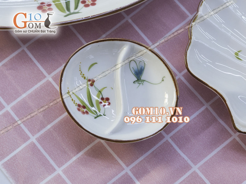 Bộ đồ ăn Đào Chuồn Kem 003