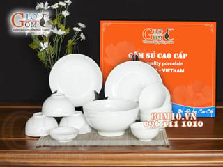 Bộ đồ ăn men trắng, 11 chi tiết