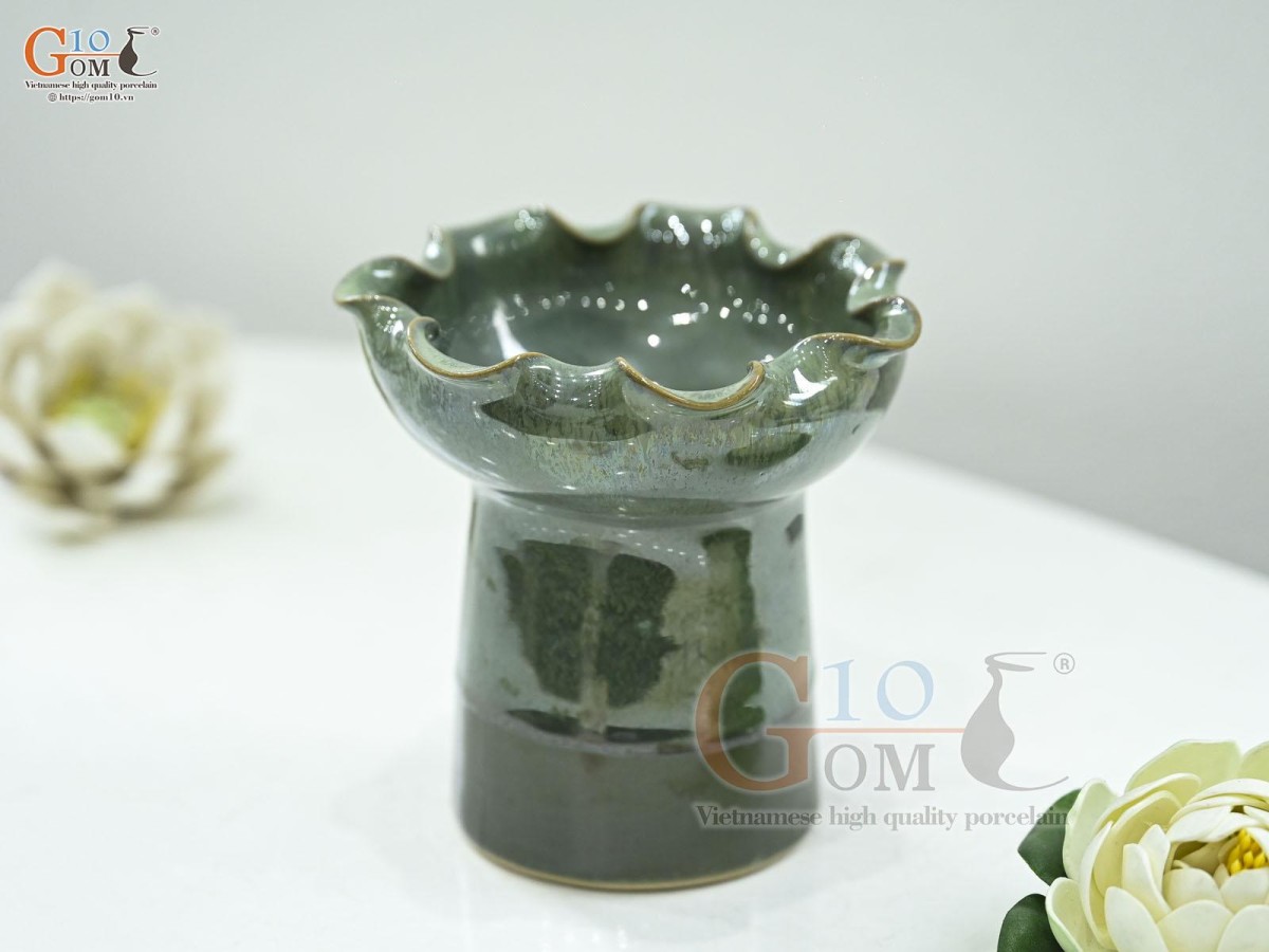 Cốc đựng phật thủ thiên thanh, đường kính 12cm