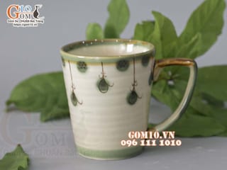 Cốc sứ men vuốt dáng vát, đường kính 9cm