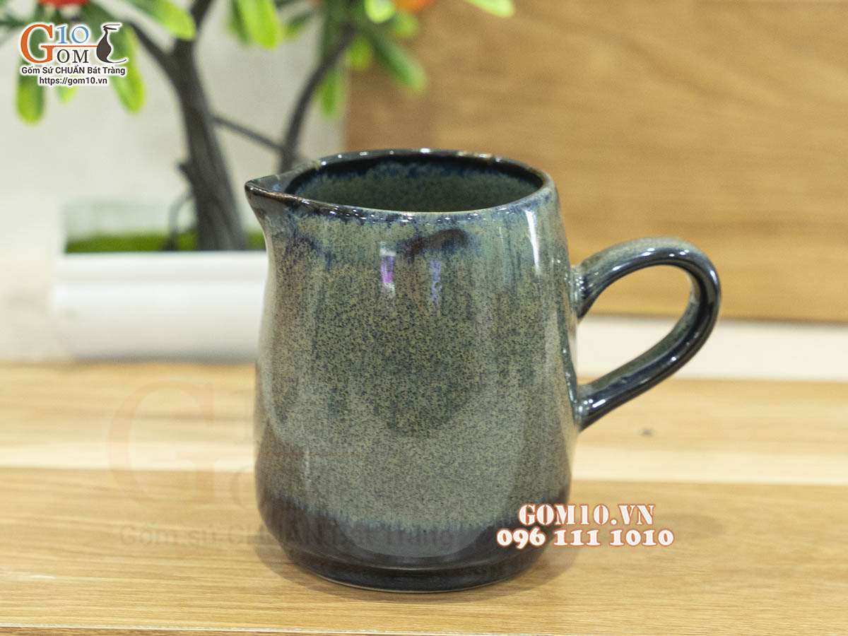 Cốc tống men hỏa biến xanh ngọc