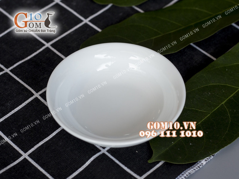 Đĩa muối men trắng