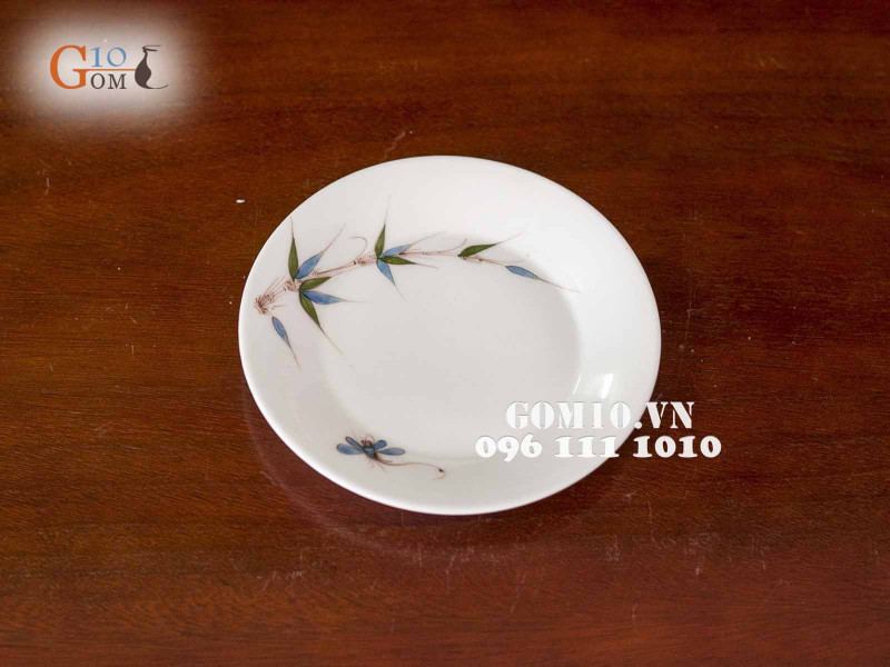 Đĩa tròn chuồn chuồn tre 16cm