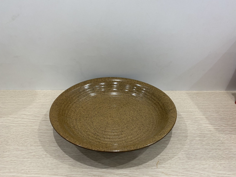 Đĩa tròn men gốm sâu lòng 20cm