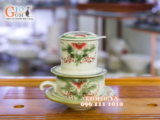 Bộ phin cà phê men vuốt vẽ phù dung