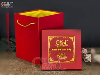 Hộp xi lót lụa đựng bình hút lộc 23cm (H28cm, 21x21cm)