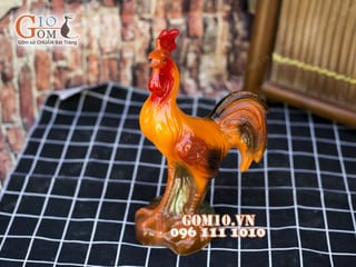 Tượng gốm Gà Trống cao 43cm