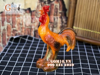 Tượng gốm Gà Trống cao 43cm
