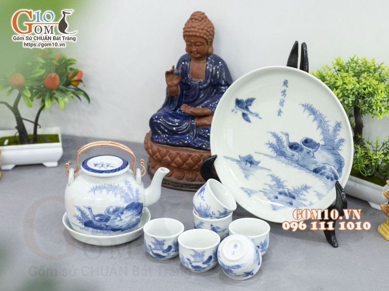 Họa tiết Phi Minh Túc Thực trong gốm sứ Bát Tràng